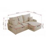 Narożnik ARPA L - strona prawa - kremowy, plusz