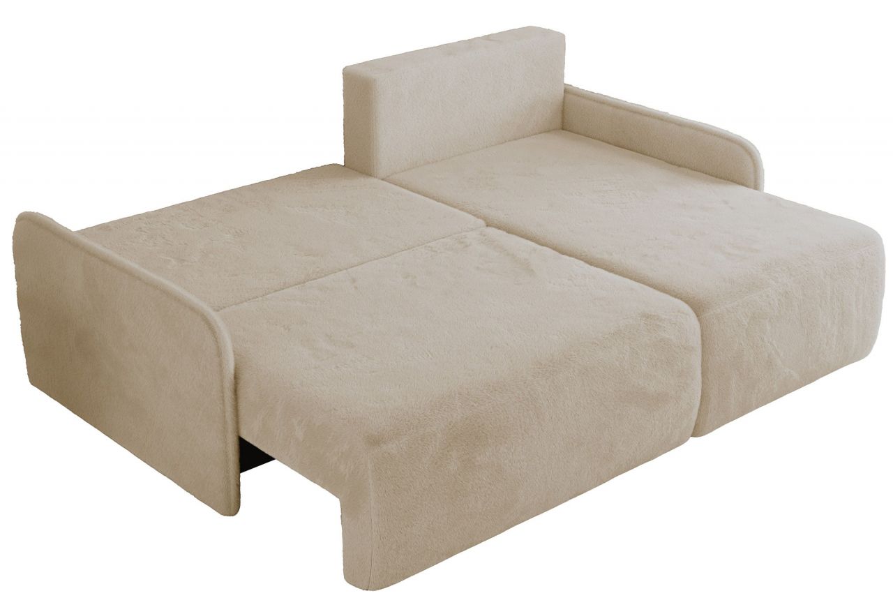 Narożnik ARPA L - strona prawa - kremowy, plusz