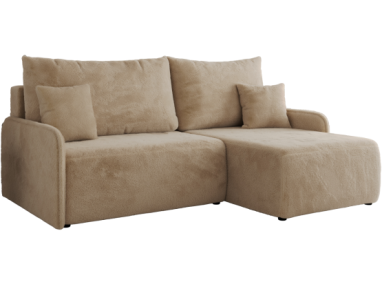 Narożnik ARPA L - strona prawa - beżowy, plusz