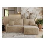 Narożnik ARPA L - strona prawa - beżowy, plusz