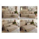 Narożnik ARPA L - strona prawa - beżowy, plusz