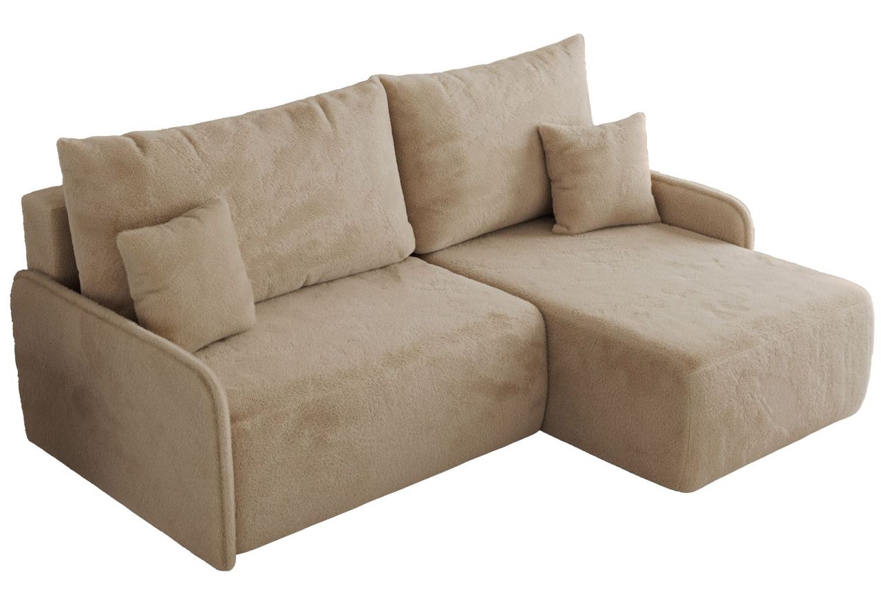 Narożnik ARPA L - strona prawa - beżowy, plusz