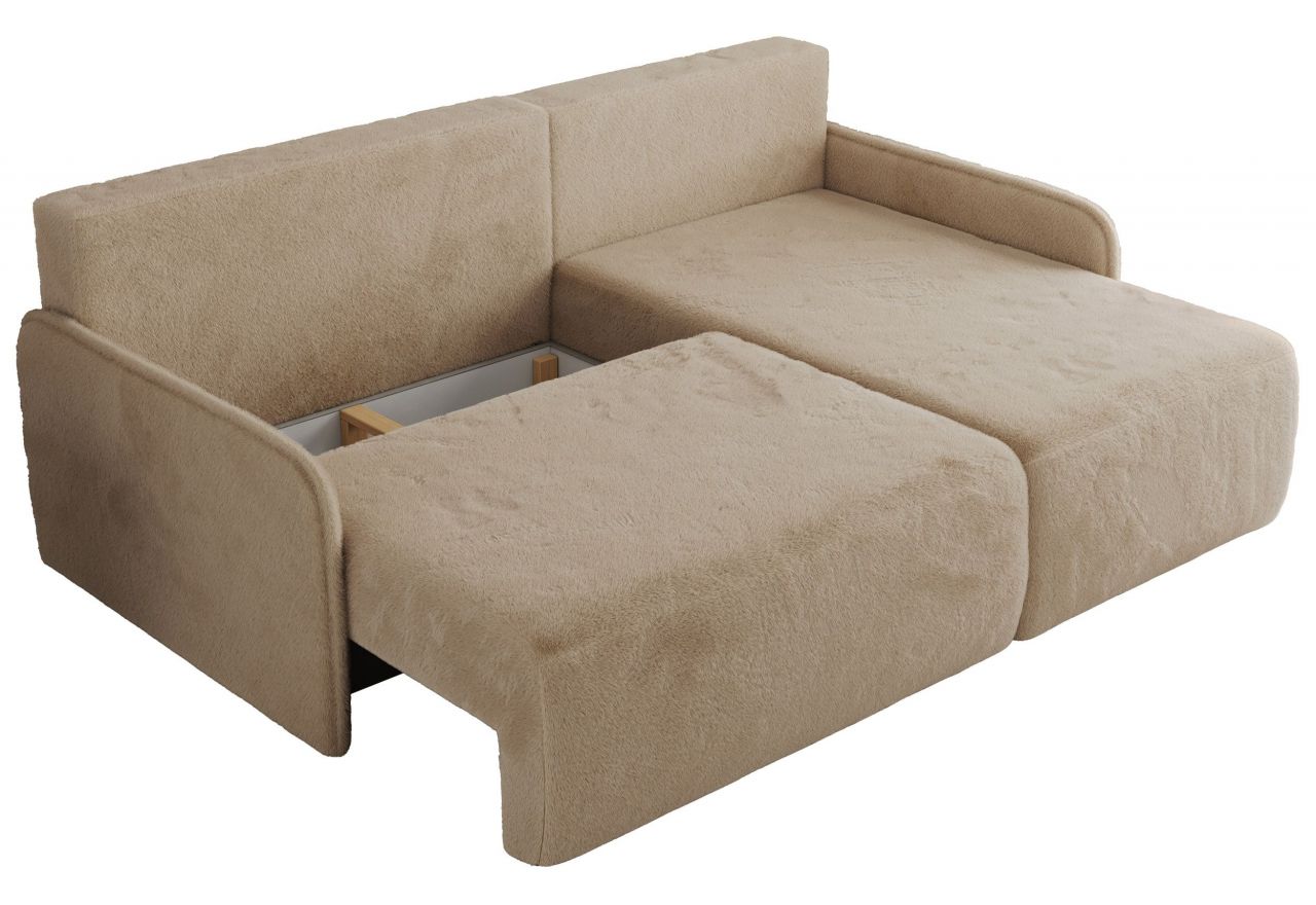 Narożnik ARPA L - strona prawa - beżowy, plusz