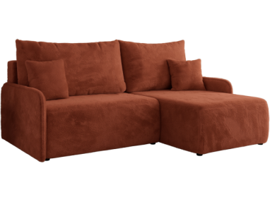 Narożnik ARPA L - strona prawa - pomarańczowy, plusz