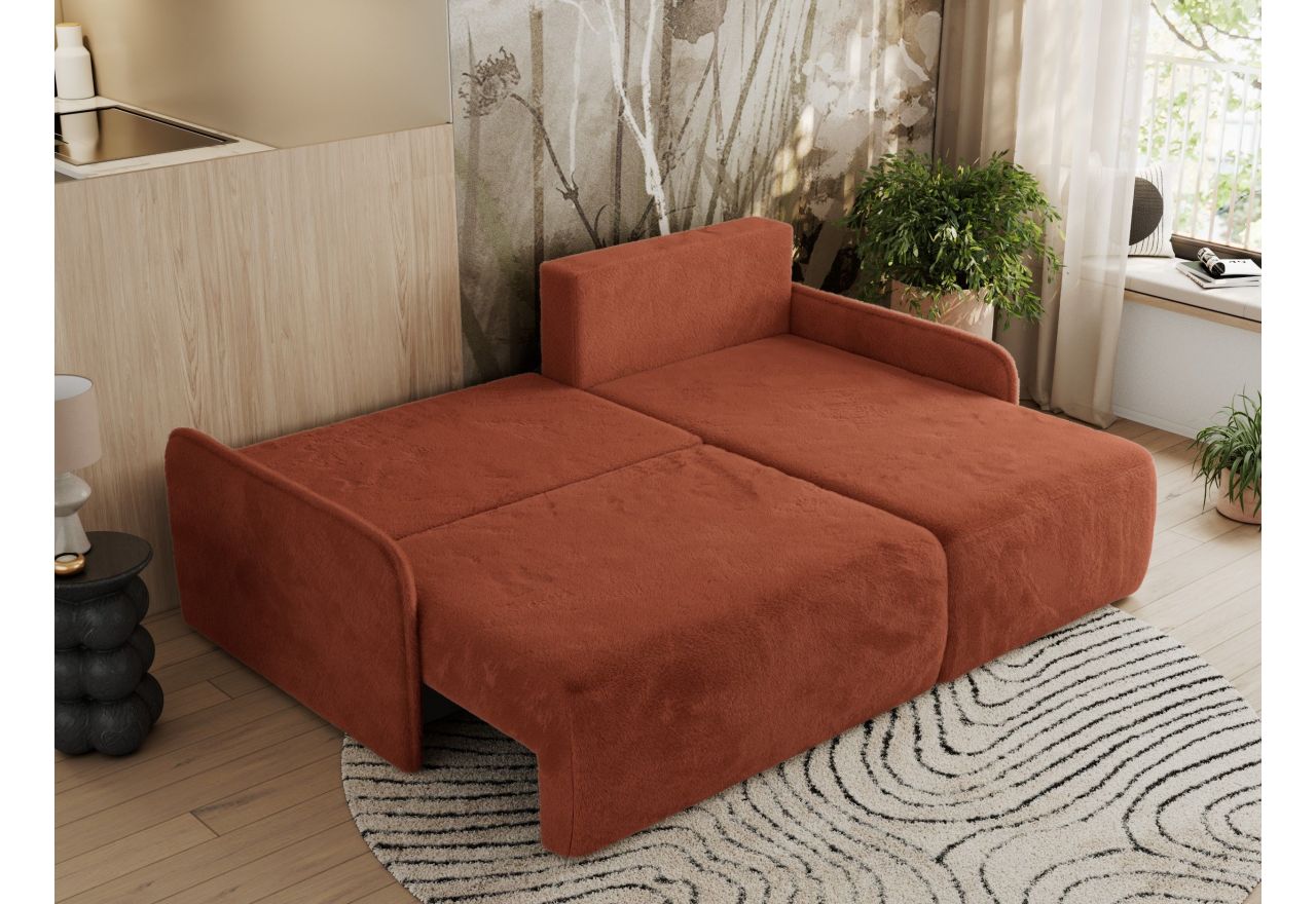 Narożnik ARPA L - strona prawa - pomarańczowy, plusz