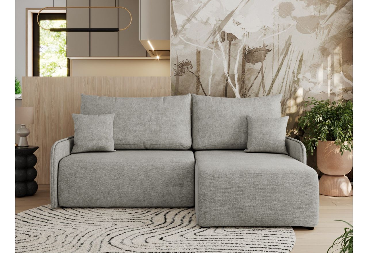 Narożnik ARPA L - strona prawa - jasnoszary, struktura