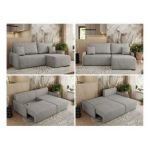 Narożnik ARPA L - strona prawa - jasnoszary, struktura