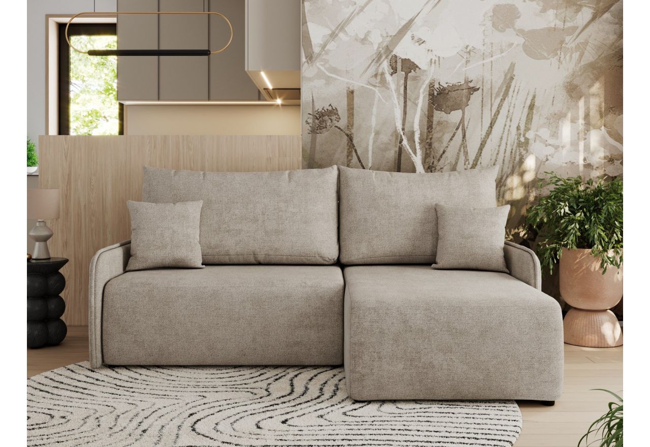 Narożnik ARPA L - strona prawa - beżowy, struktura