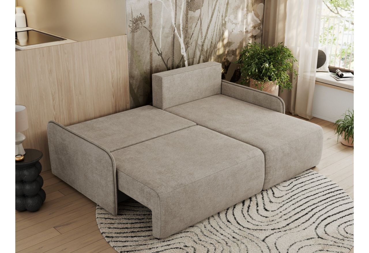 Narożnik ARPA L - strona prawa - beżowy, struktura