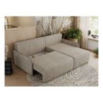 Narożnik ARPA L - strona prawa - beżowy, struktura