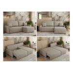 Narożnik ARPA L - strona prawa - beżowy, struktura