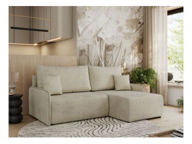 Narożnik ARPA L - strona prawa - beżowy, welwet