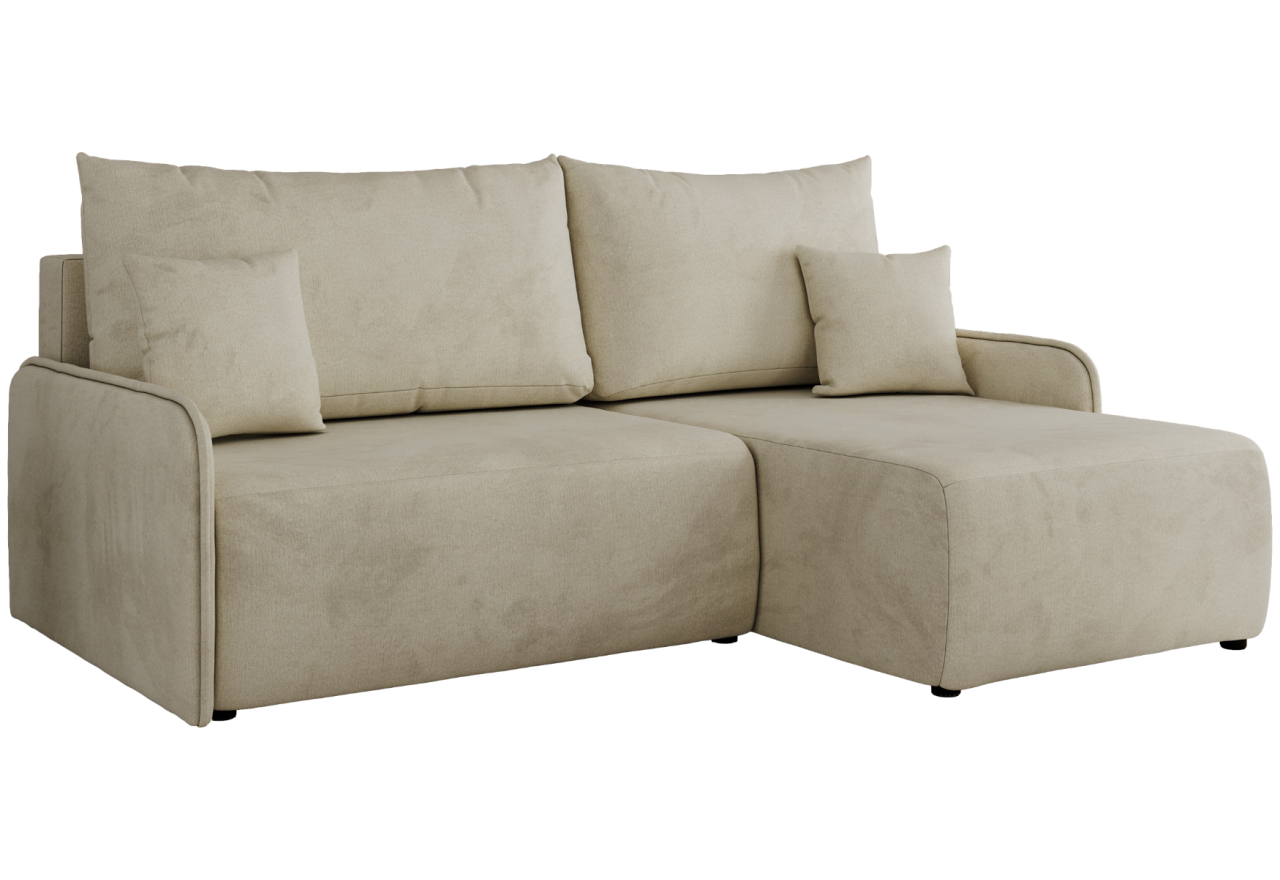 Narożnik ARPA L - strona prawa - beżowy, welwet