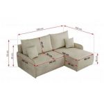 Narożnik ARPA L - strona prawa - beżowy, welwet