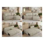 Narożnik ARPA L - strona prawa - beżowy, welwet