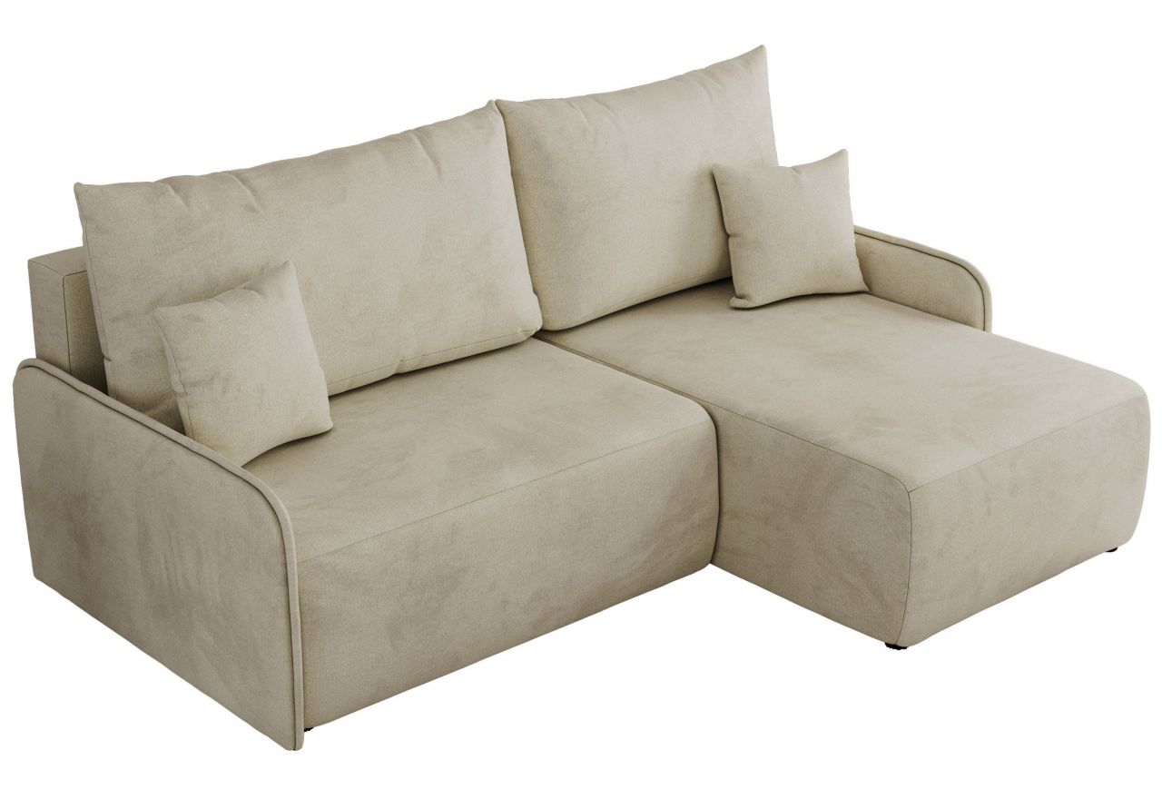 Narożnik ARPA L - strona prawa - beżowy, welwet