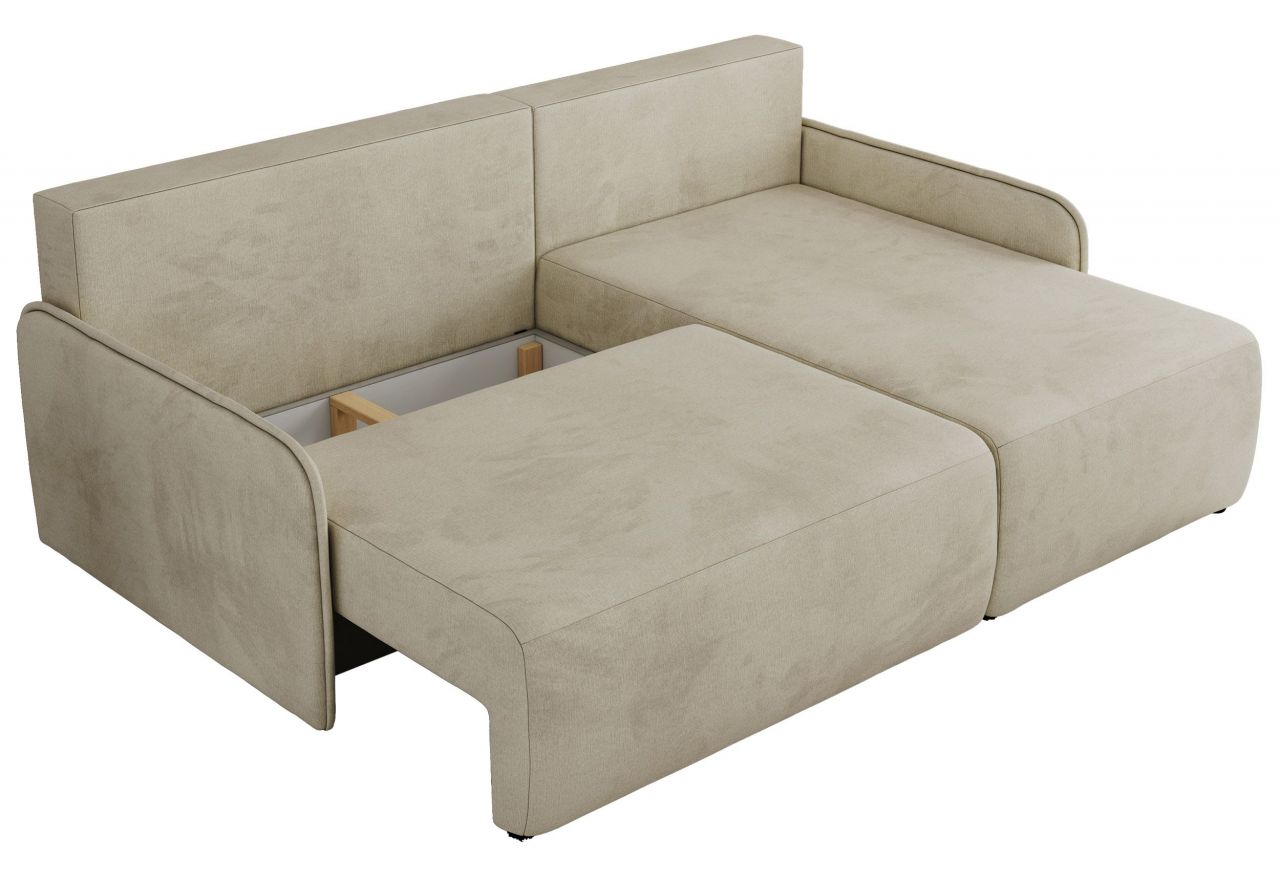 Narożnik ARPA L - strona prawa - beżowy, welwet