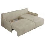 Narożnik ARPA L - strona prawa - beżowy, welwet