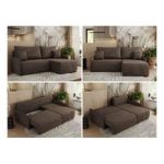 Narożnik ARPA L - strona prawa - brązowy, welwet