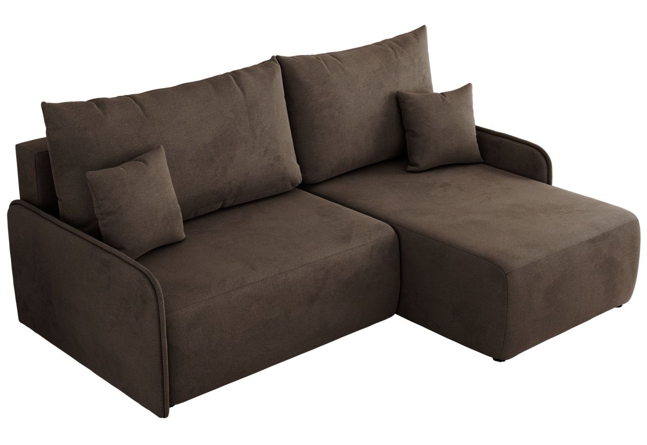 Narożnik ARPA L - strona prawa - brązowy, welwet