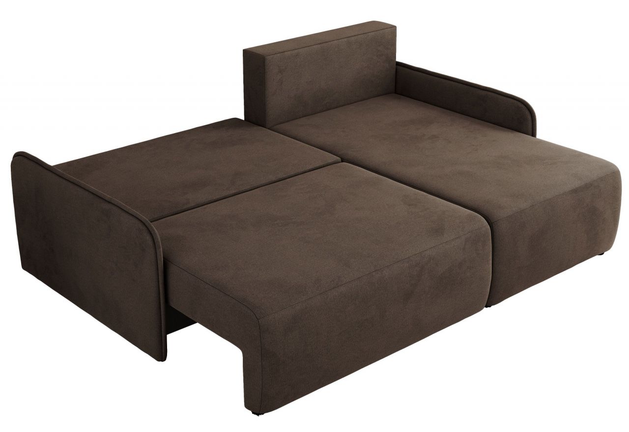 Narożnik ARPA L - strona prawa - brązowy, welwet