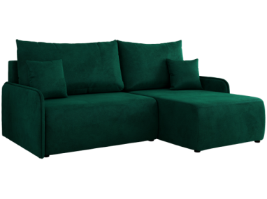 Narożnik ARPA L - strona prawa - ciemnozielony, welwet