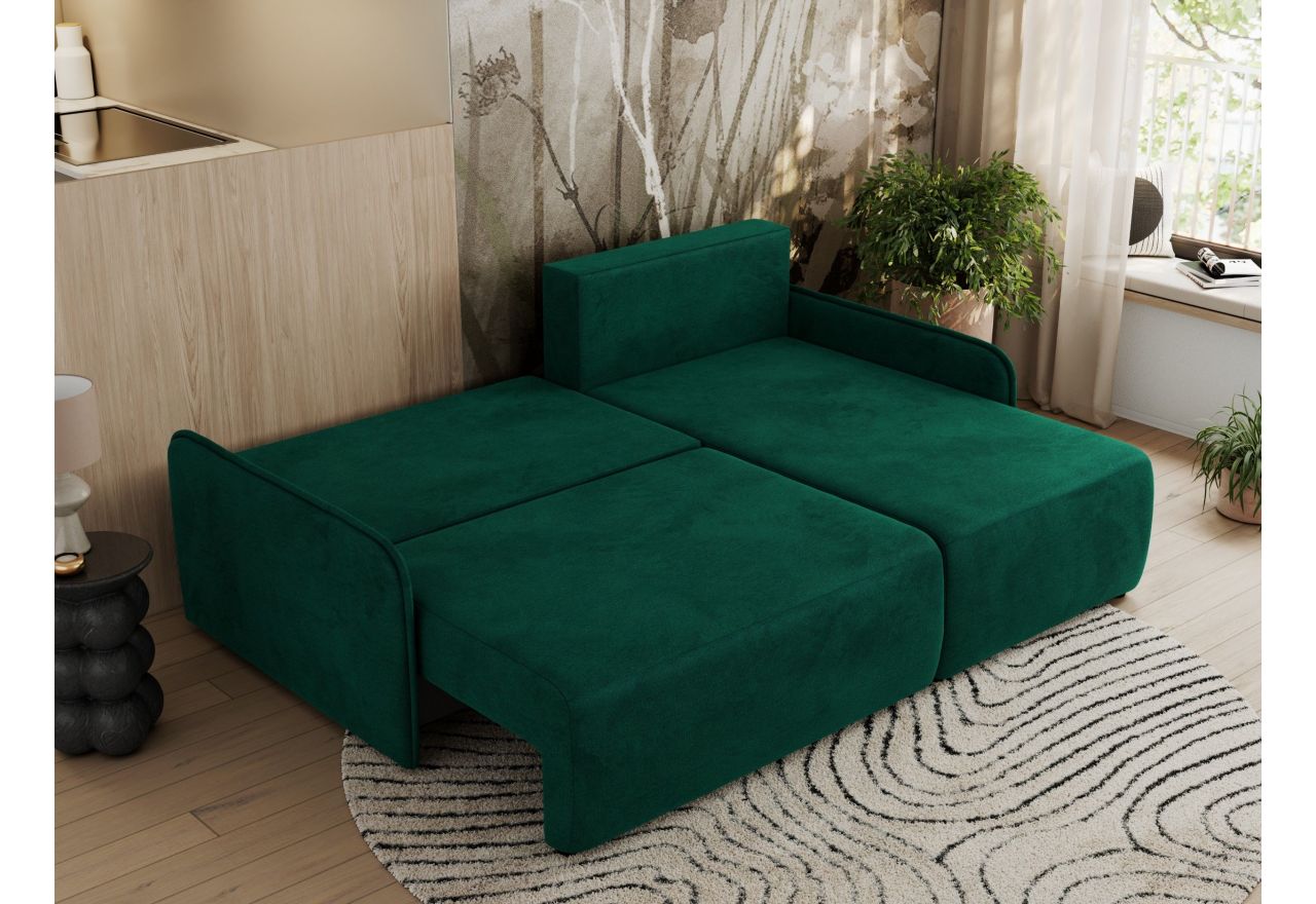 Narożnik ARPA L - strona prawa - ciemnozielony, welwet