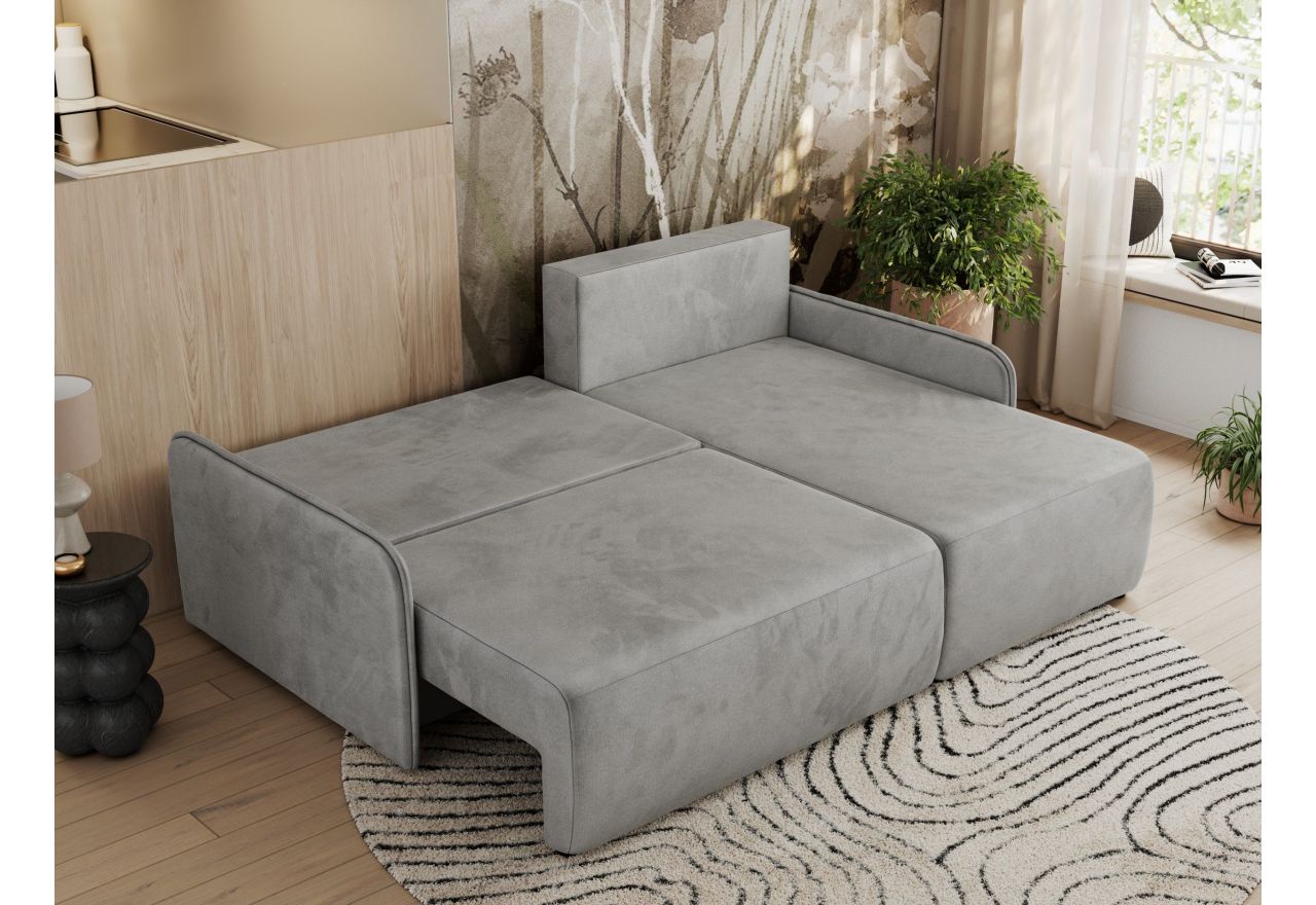 Narożnik ARPA L - strona prawa - jasnoszary, welwet