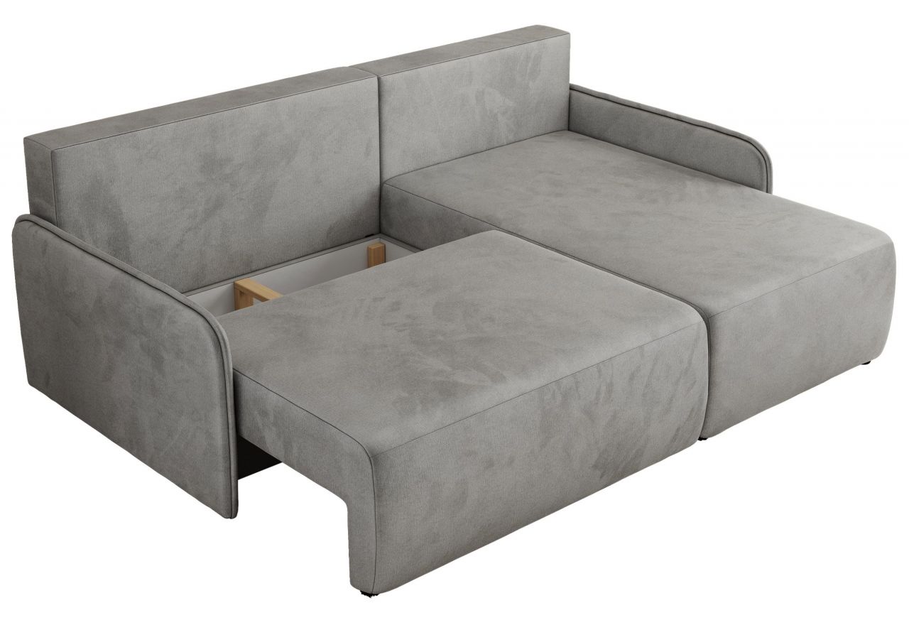 Narożnik ARPA L - strona prawa - jasnoszary, welwet