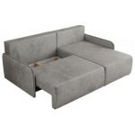 Narożnik ARPA L - strona prawa - jasnoszary, welwet