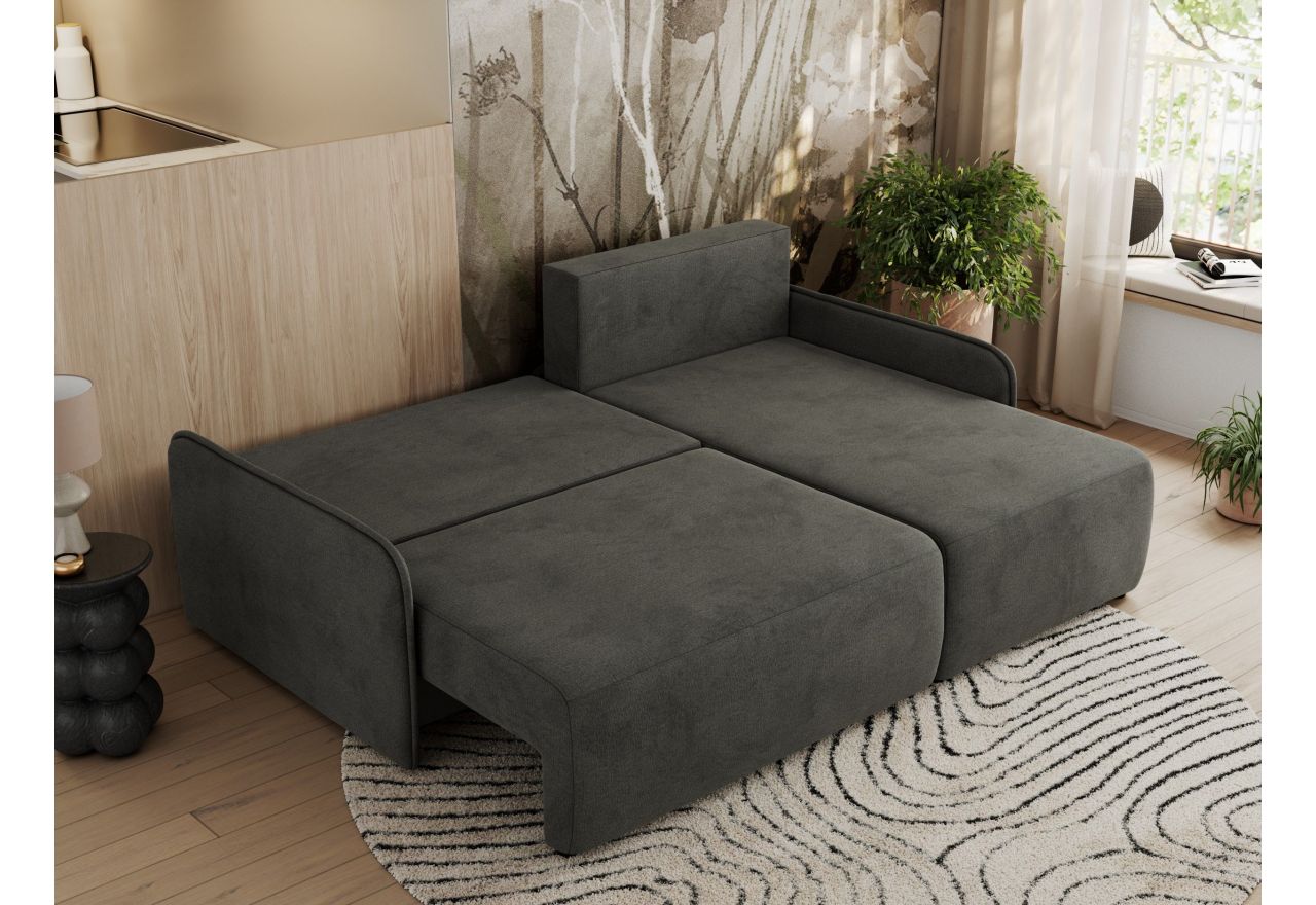 Narożnik ARPA L - strona prawa - ciemnoszary, welwet