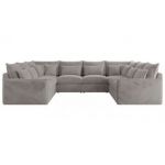 Narożnik - VERSO U 8M - uniwersalny - jasnoszary, plusz