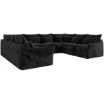 Narożnik - VERSO U 8M - uniwersalny - ciemnoszary, plusz