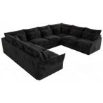 Narożnik - VERSO U 8M - uniwersalny - ciemnoszary, plusz