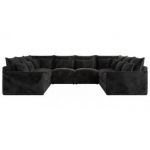 Narożnik - VERSO U 8M - uniwersalny - ciemnoszary, plusz