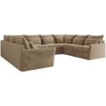 Narożnik - VERSO U 8M - uniwersalny - beżowy, plusz