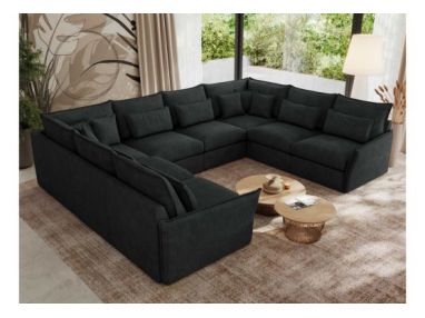 Narożnik - VERSO U 8M - uniwersalny - ciemnoszary, struktura