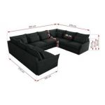 Narożnik - VERSO U 8M - uniwersalny - ciemnoszary, struktura