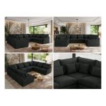 Narożnik - VERSO U 8M - uniwersalny - ciemnoszary, struktura