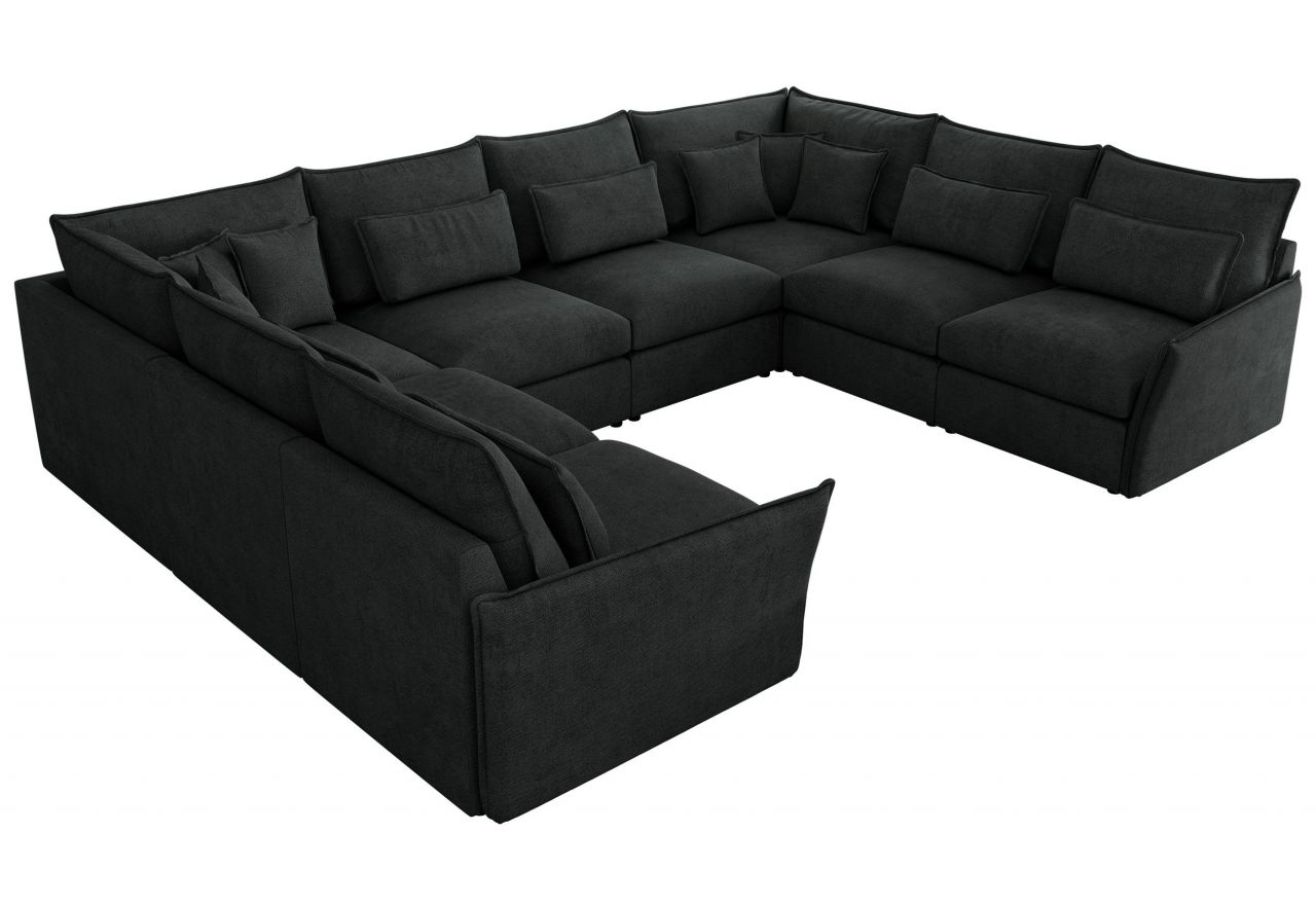 Narożnik - VERSO U 8M - uniwersalny - ciemnoszary, struktura