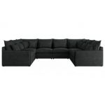 Narożnik - VERSO U 8M - uniwersalny - ciemnoszary, struktura