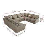 Narożnik - VERSO U 8M - uniwersalny - beżowy, struktura