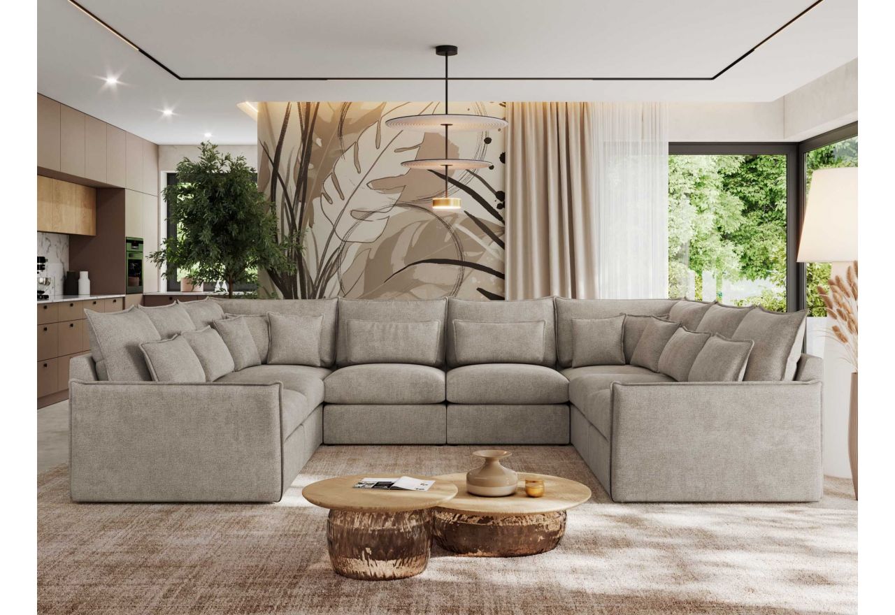 Narożnik - VERSO U 8M - uniwersalny - beżowy, struktura