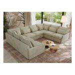 Narożnik - VERSO U 8M - uniwersalny - beżowy, welvet