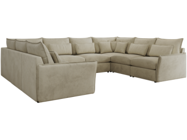 Narożnik - VERSO U 8M - uniwersalny - beżowy, welvet