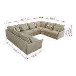 Narożnik - VERSO U 8M - uniwersalny - beżowy, welvet