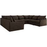 Narożnik - VERSO U 8M - uniwersalny - brązowy, welvet