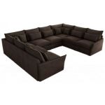 Narożnik - VERSO U 8M - uniwersalny - brązowy, welvet