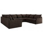 Narożnik - VERSO U 8M - uniwersalny - brązowy, welvet