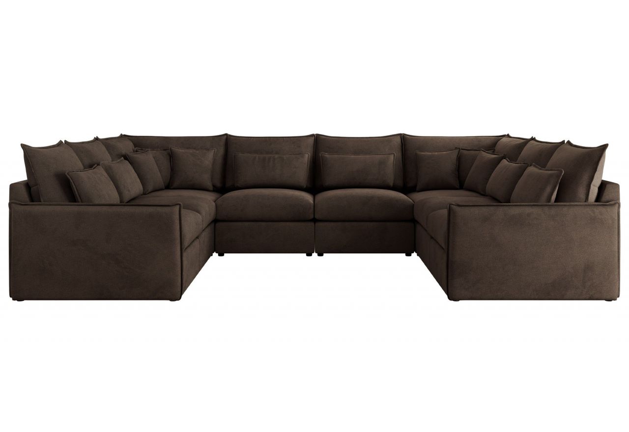 Narożnik - VERSO U 8M - uniwersalny - brązowy, welvet